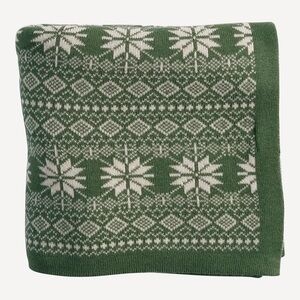 NIB Kate Quinn - sweater blanket | nordic bronze green | jacquard sweater - O/S